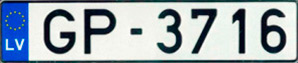 Номерной знак Латвии