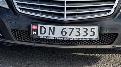 восстановление норвежских номеров на автомобиль